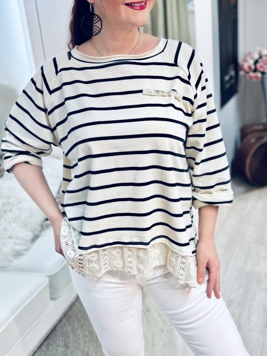 New Collection CollegeTunika Raita-Pitsi 3476 tuotekuva 1