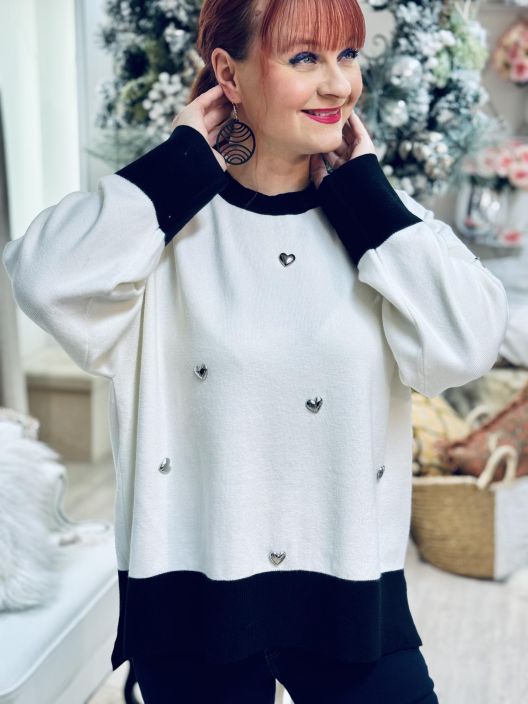 New Collection NeulePusero HopeaSydän 2661 tuotekuva 4