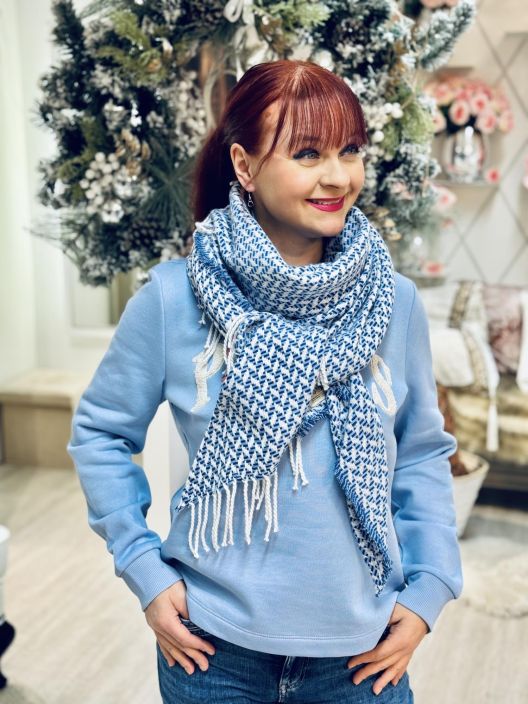 Street One Kolmiohuivi 573021 Frosted Blue