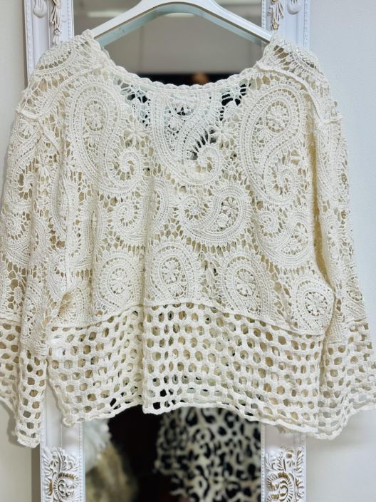 New Collection PitsiBolero 60084 New Collection bolero pehmeaa puuvillapitsia. Yksinkertaisen helppo malli, jonka voi solmia