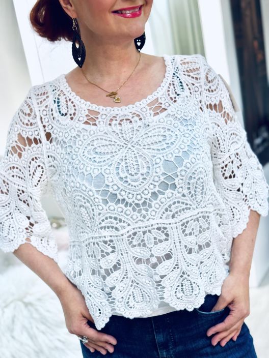 New Collection PitsiverkkoPusero 885 New Collection sieva pusero kivaa verkkoneulosta. Mallissa on hieman leveneva