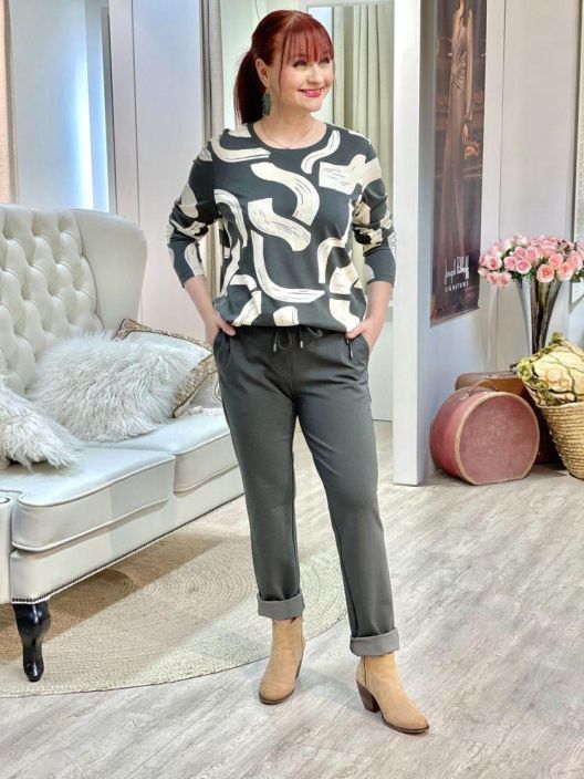 Cecil Housut Tracey 380387 Raw Khaki tuotekuva 1