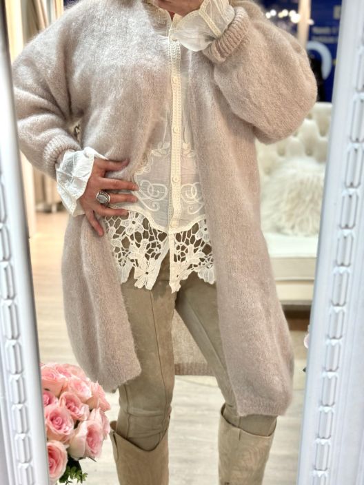 New Collection Neuletakki KidMohair 0491 New Collection ihanan pehmea ja porroinen pitka neuletakki kidmohairia. Neuletakki New Collection Neuletakki KidMohair 0491 New Collection ihanan pehmea ja porroinen pitka neuletakki kidmohairia. Neuletakki