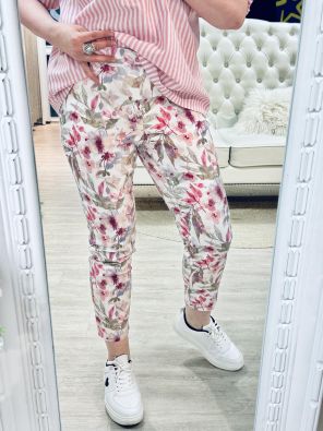 ANNA MONTANA Anna Montana Housut Angelika Jump In Slim 5615 White-Rose