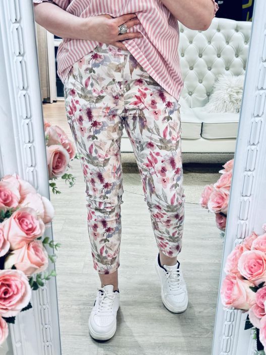 Anna Montana Housut Angelika Jump In Slim 5615 White-Rose tuotekuva 2