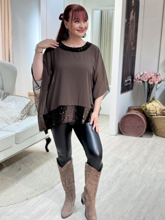 New Collection PonchoPusero Sifonki-Paljetti 83931 tuotekuva 3 New Collection PonchoPusero Sifonki-Paljetti 83931 tuotekuva 3