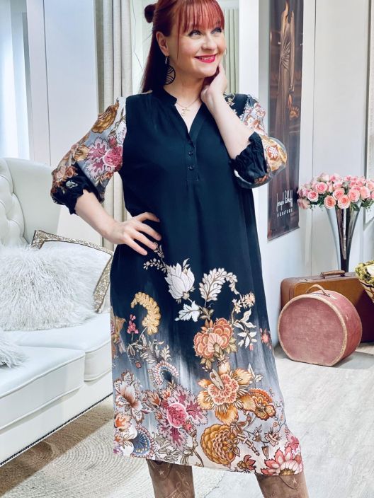 2B Mekko Valmas 1021423 Black Flower tuotekuva 4