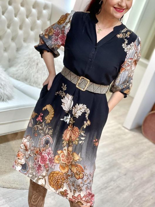 2B Mekko Valmas 1021423 Black Flower tuotekuva 1