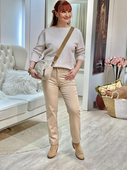 Anna Montana Housut Angelika Slim Fit 1290 Sand tuotekuva 2