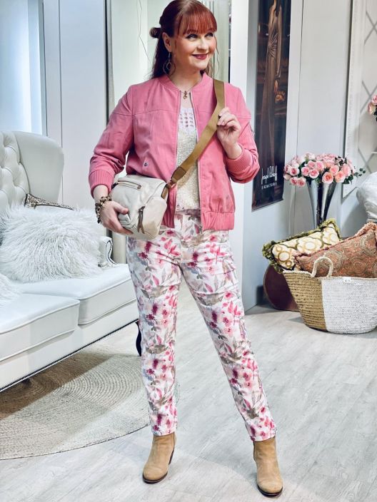 Anna Montana Housut Angelika Jump In Slim 5615 White-Rose tuotekuva 4