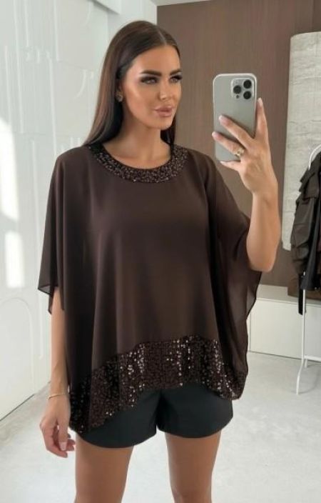 New Collection PonchoPusero Sifonki-Paljetti 83931 tuotekuva 6 New Collection PonchoPusero Sifonki-Paljetti 83931 tuotekuva 6