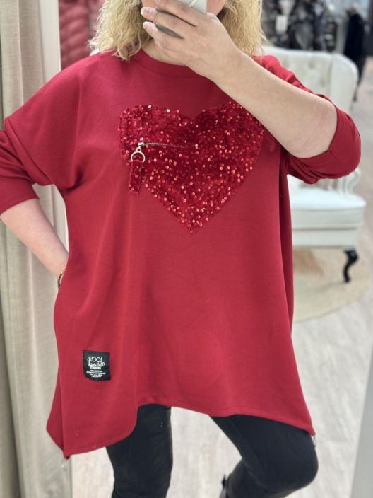 New Collection CollegeTunika Paljettisydän 12921 tuotekuva 4