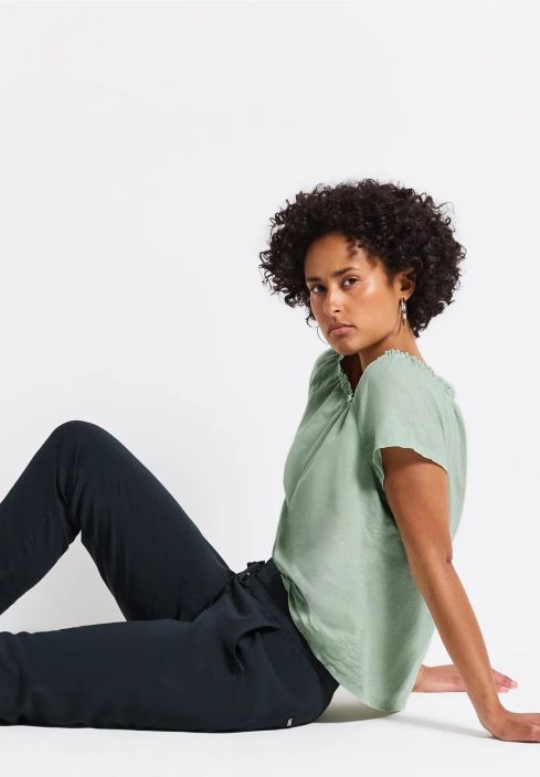 Street One PellavaPusero 345794 Soft Jade Green tuotekuva 4