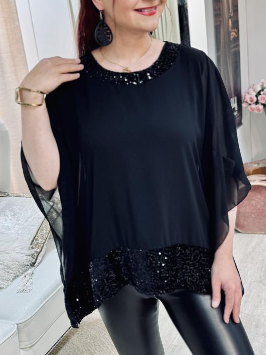 New Collection PonchoPusero Sifonki-Paljetti 83931 tuotekuva 1 New Collection PonchoPusero Sifonki-Paljetti 83931 tuotekuva 1